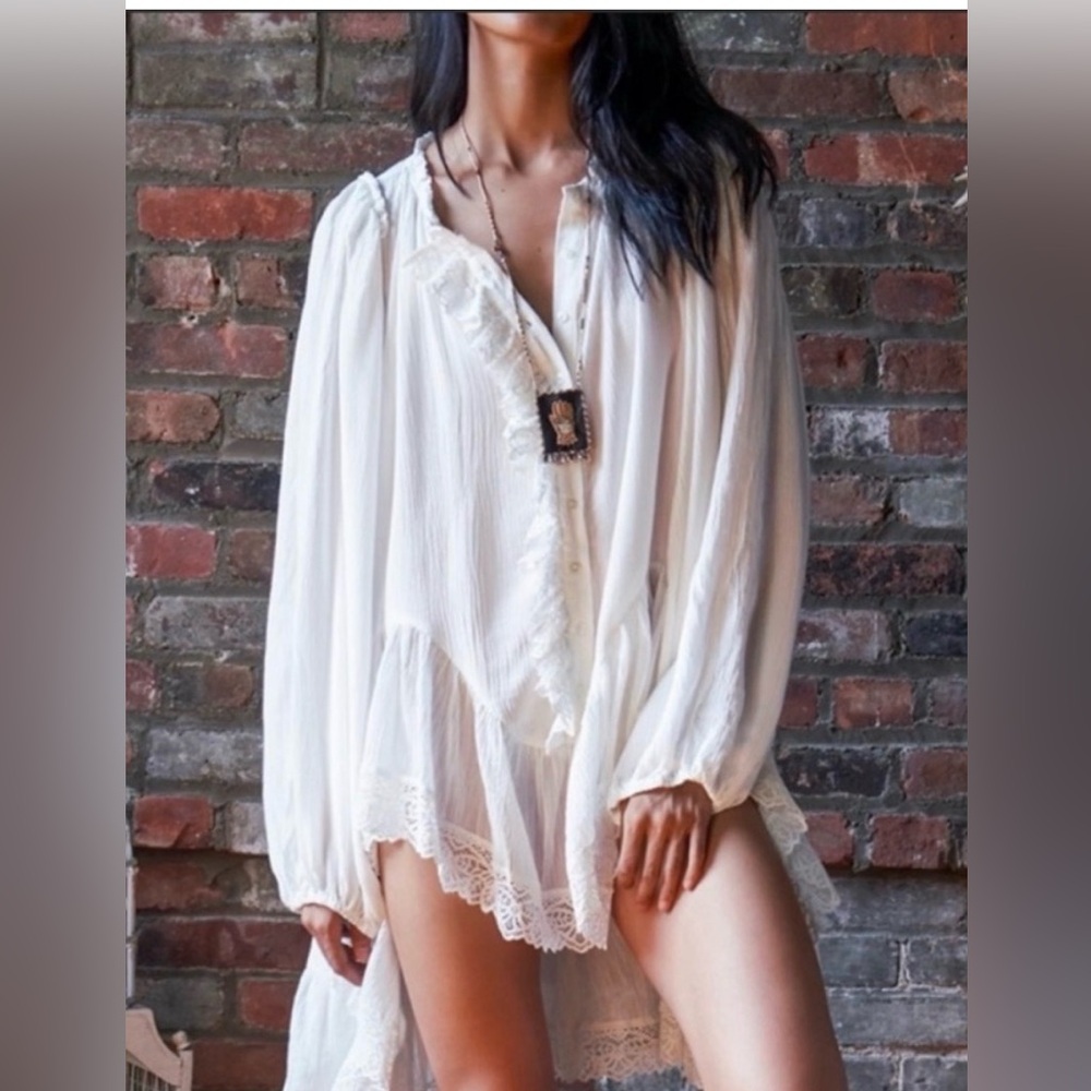 Free people Jeanette tunic duster top NWOT - Picture 3 of 7